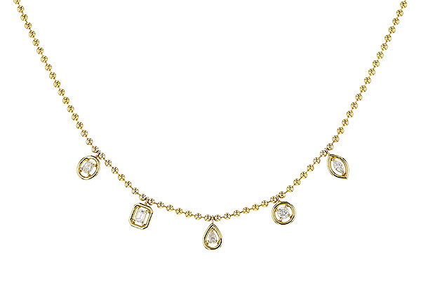 D320-80873: NECKLACE .50 TW FANCY CUT DIAS (18")