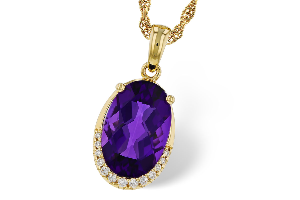 D320-81727: NECKLACE 2.70 AMETHYST 2.76 TGW (12x8MM OV)