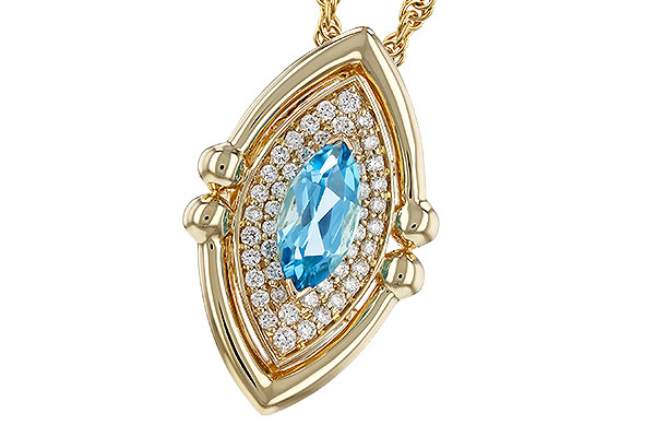 D320-81746: NECKLACE .54 BLUE TOPAZ .70 TGW (8x4MM BT)