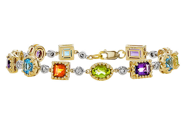 D320-81764: BRACELET 4.63 SEMI-PREC (AMY,BT,CIT,PER) 5.05 TGW