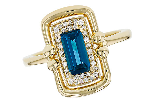 D321-64491: LDS RG .84 LONDON BLUE TOPAZ .96 TGW (8x4MM LBT)