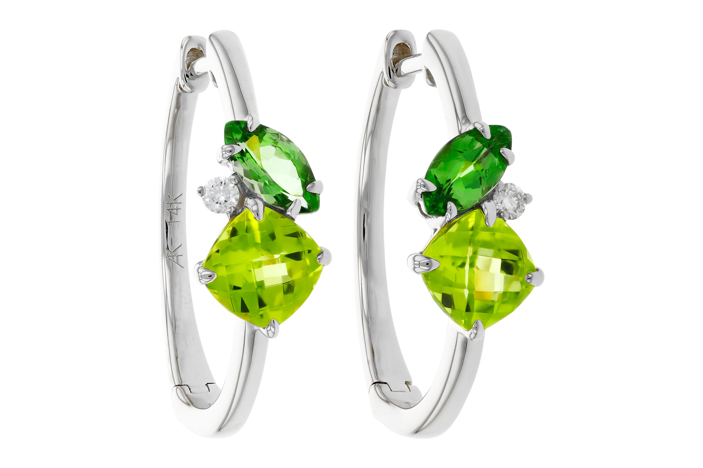 D321-66282: EARRINGS 1.69 TW SEMI-PREC (PER,TSAV) 1.73 TGW