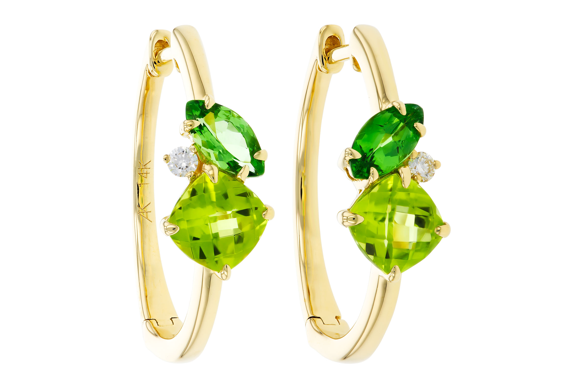 D321-66282: EARRINGS 1.69 TW SEMI-PREC (PER,TSAV) 1.73 TGW