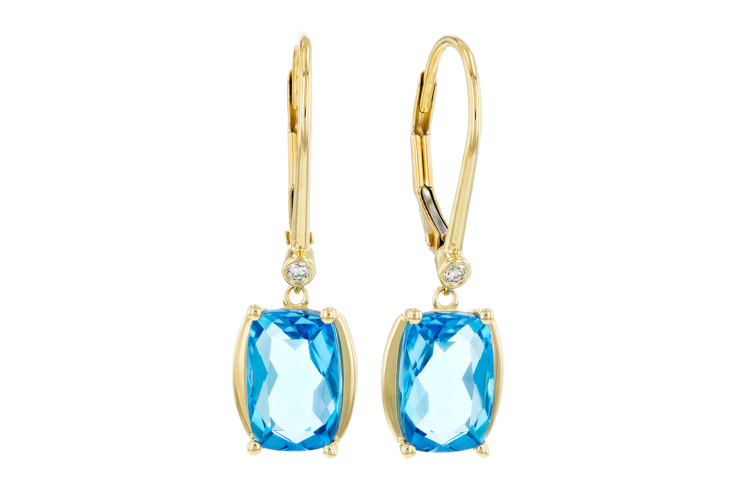 D321-66291: EARRINGS 3.82 TW BLUE TOPAZ 3.85 TGW (9x6MM BT)