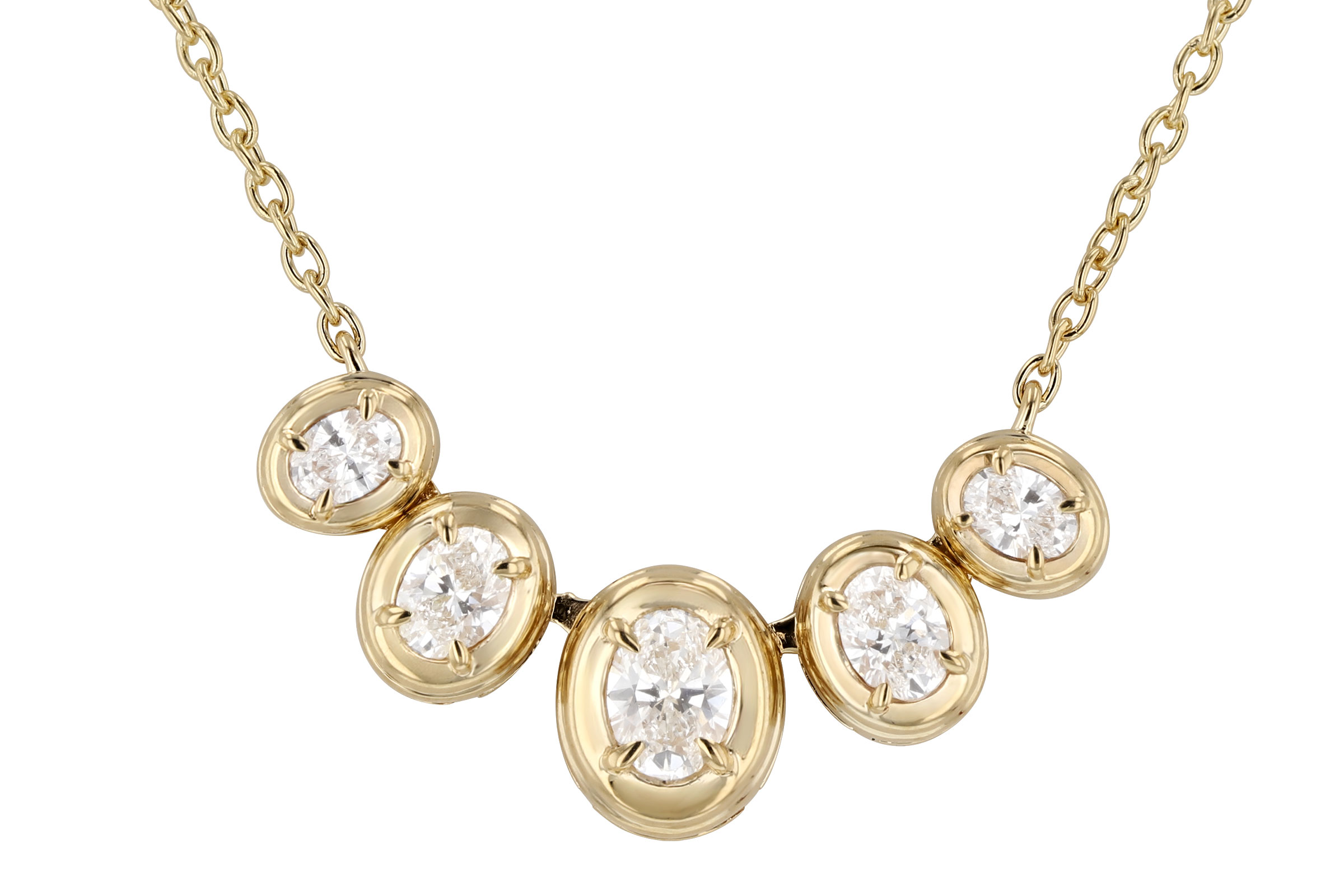 D321-66355: NECKLACE .85 TW OVAL CUT DIA (18")