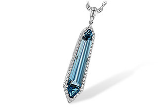 E236-19055: NECK 3.47 LONDON BLUE TOPAZ 3.70 TGW