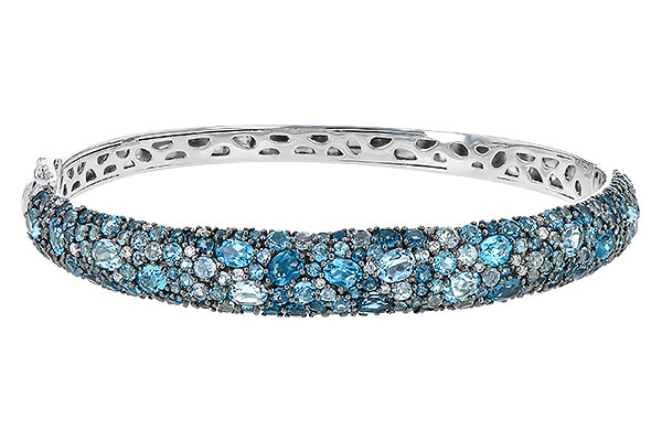 E236-21782: BANGLE 7.60 BLUE TOPAZ 7.85 TGW