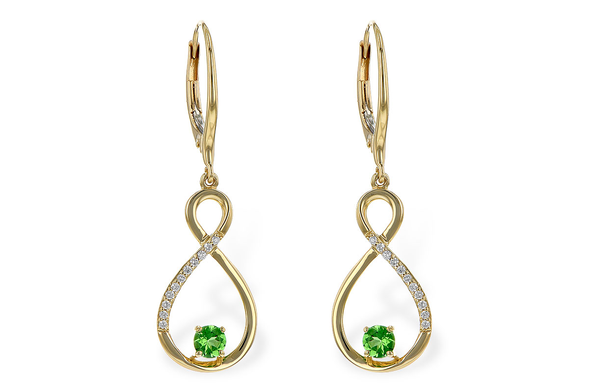 E318-91727: EARR .32 GREEN GARNET .40 TGW
