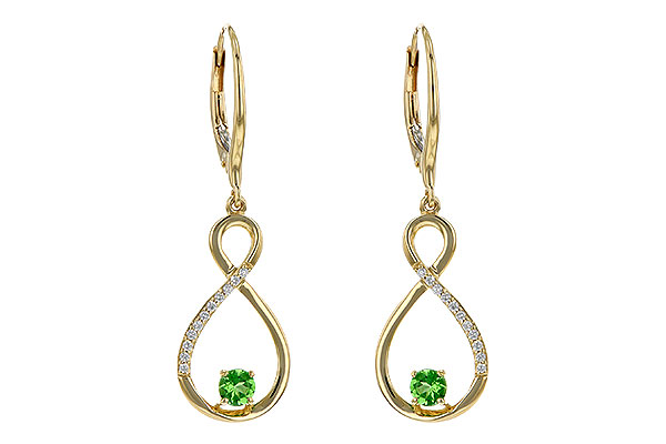 E318-91727: EARR .32 GREEN GARNET .40 TGW