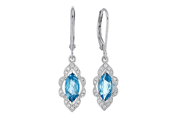 E318-99082: EARR 1.02 TW BLUE TOPAZ 1.17 TGW