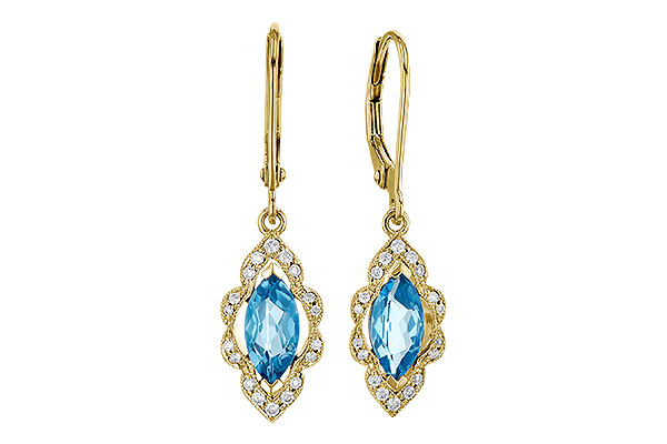 E318-99082: EARR 1.02 TW BLUE TOPAZ 1.17 TGW