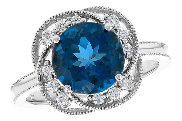 E319-85436: LDS RG 2.90 LONDON BLUE TOPAZ 3.05 TGW (9MM LBT)