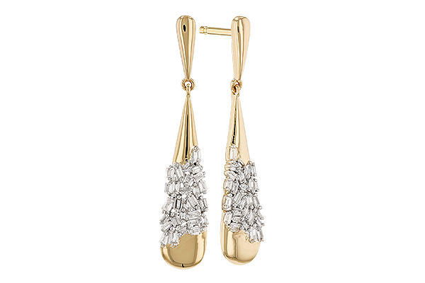 E319-87209: EARRINGS .20 TW BAGUETTE DIAS