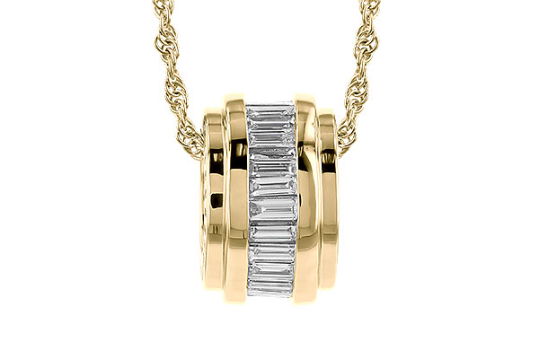 E319-90836: NECKLACE .46 TW BAGUETTE