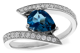 E320-74482: LDS RG 1.04 LONDON BLUE TOPAZ 1.28 TGW (8x6MM)