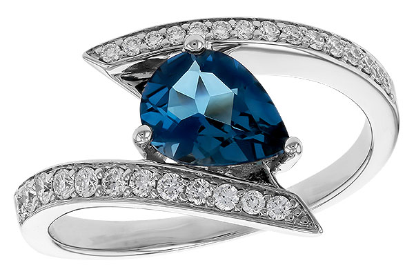 E320-74482: LDS RG 1.04 LONDON BLUE TOPAZ 1.28 TGW (8x6MM)