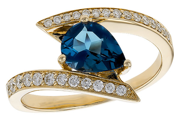 E320-74482: LDS RG 1.04 LONDON BLUE TOPAZ 1.28 TGW (8x6MM)