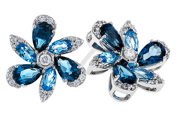 E320-77200: EARRINGS 3.37 BLUE TOPAZ 3.64 TGW