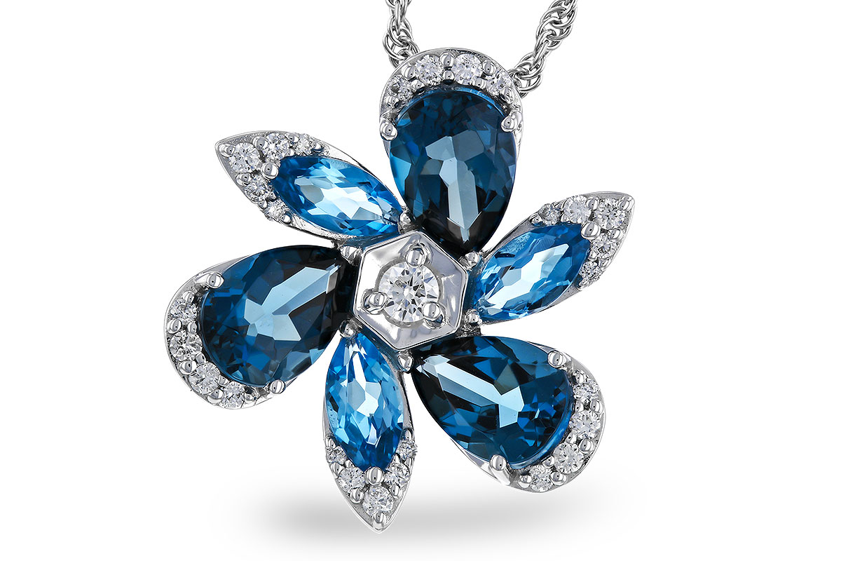 E320-77209: NECKLACE 3.03 BLUE TOPAZ 3.22 TGW