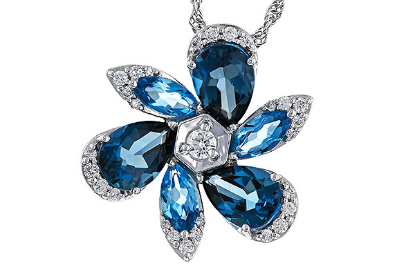 E320-77209: NECKLACE 3.03 BLUE TOPAZ 3.22 TGW