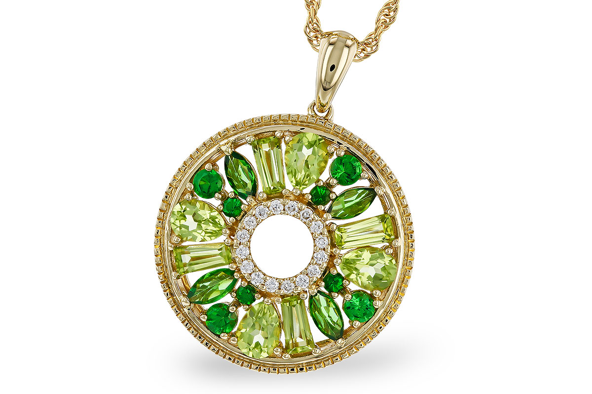 E320-77218: NECKLACE 1.47 SEMI-PREC (PER & GR.GT) 1.52 TGW