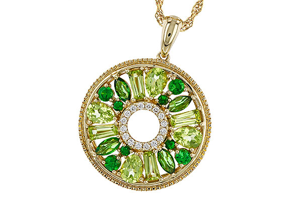 E320-77218: NECKLACE 1.47 SEMI-PREC (PER & GR.GT) 1.52 TGW