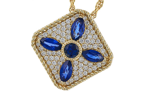 E320-78100: NECKLACE .89 TW SAPPHIRE 1.20 TGW