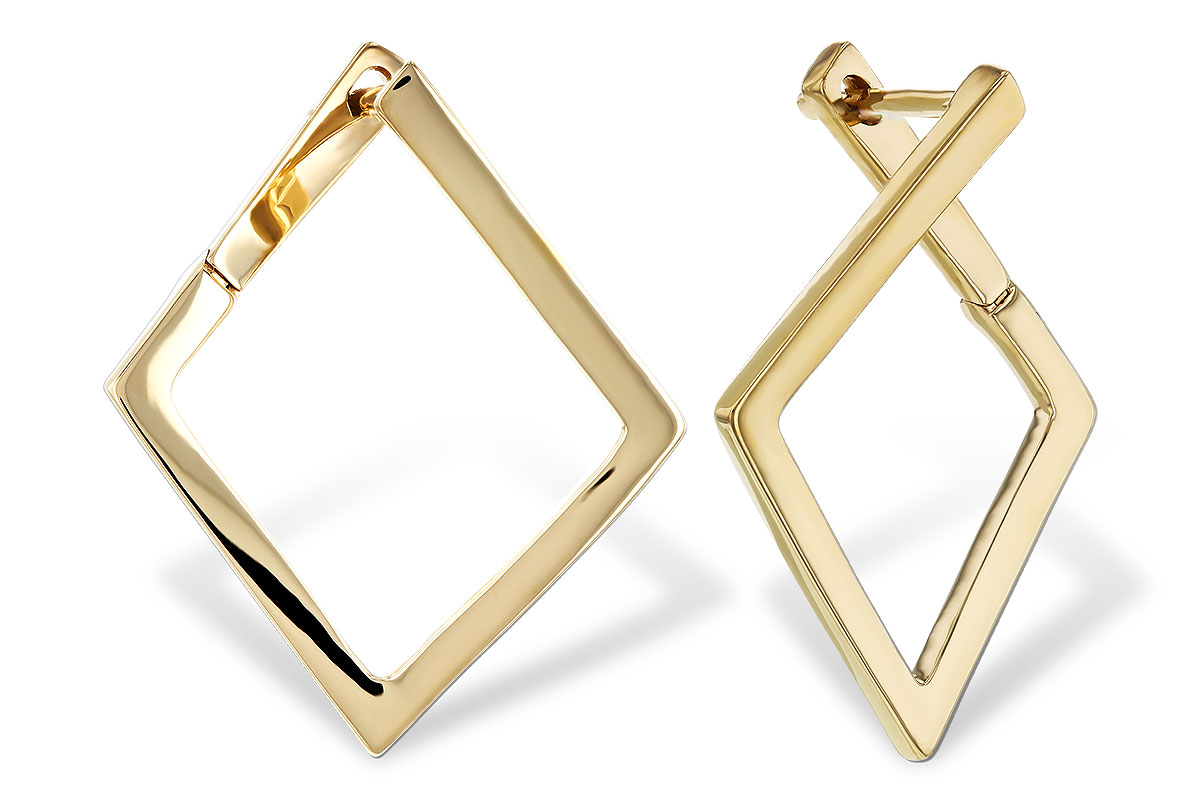 E320-79055: GOLD EARRINGS (23MM)