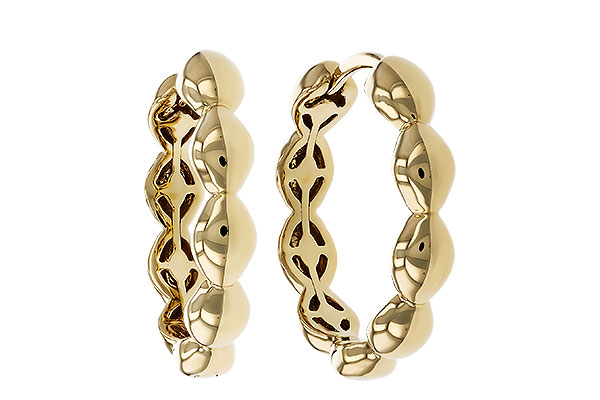 E320-79082: GOLD EARRINGS (18MM)