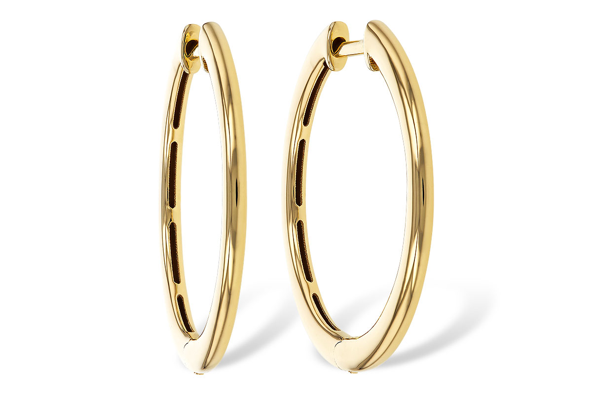 E320-80836: GOLD EARRINGS (24MM)