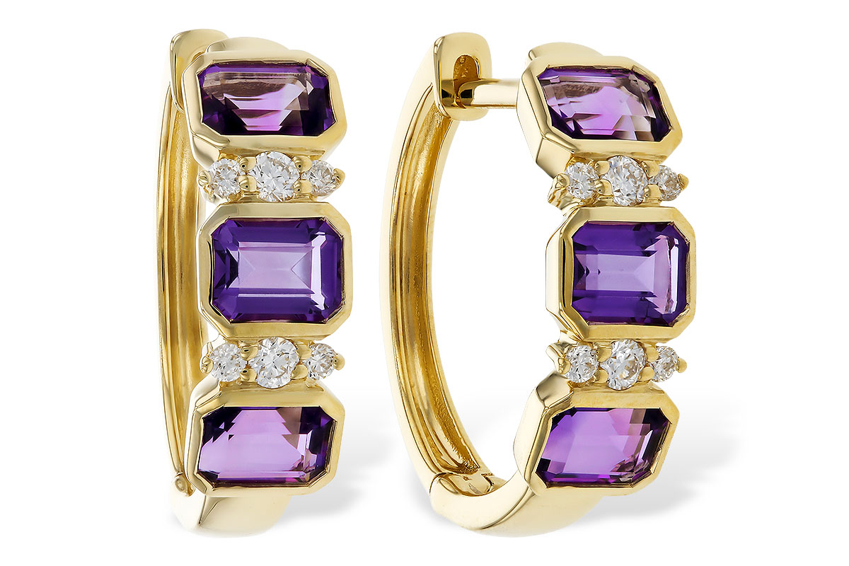 E320-81755: EARRING 1.05 TW AMETHYST 1.16 TGW