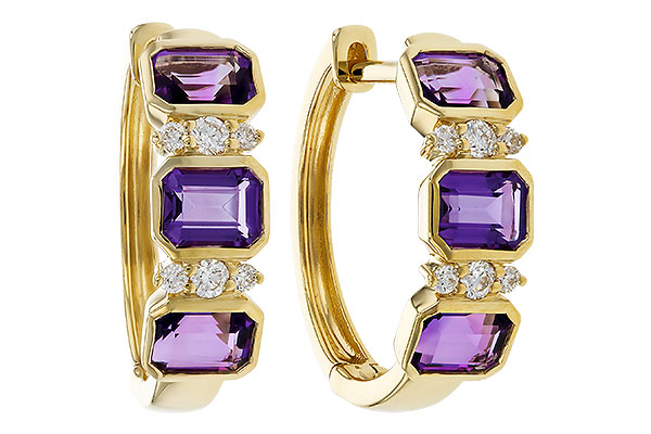 E320-81755: EARRING 1.05 TW AMETHYST 1.16 TGW