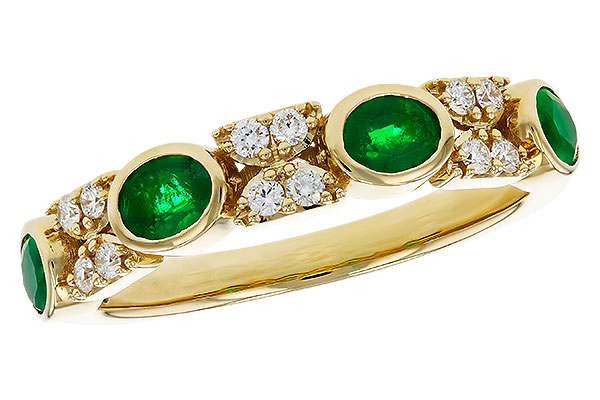 E321-64518: LDS WED RG .54 TW EMERALD .68 TGW