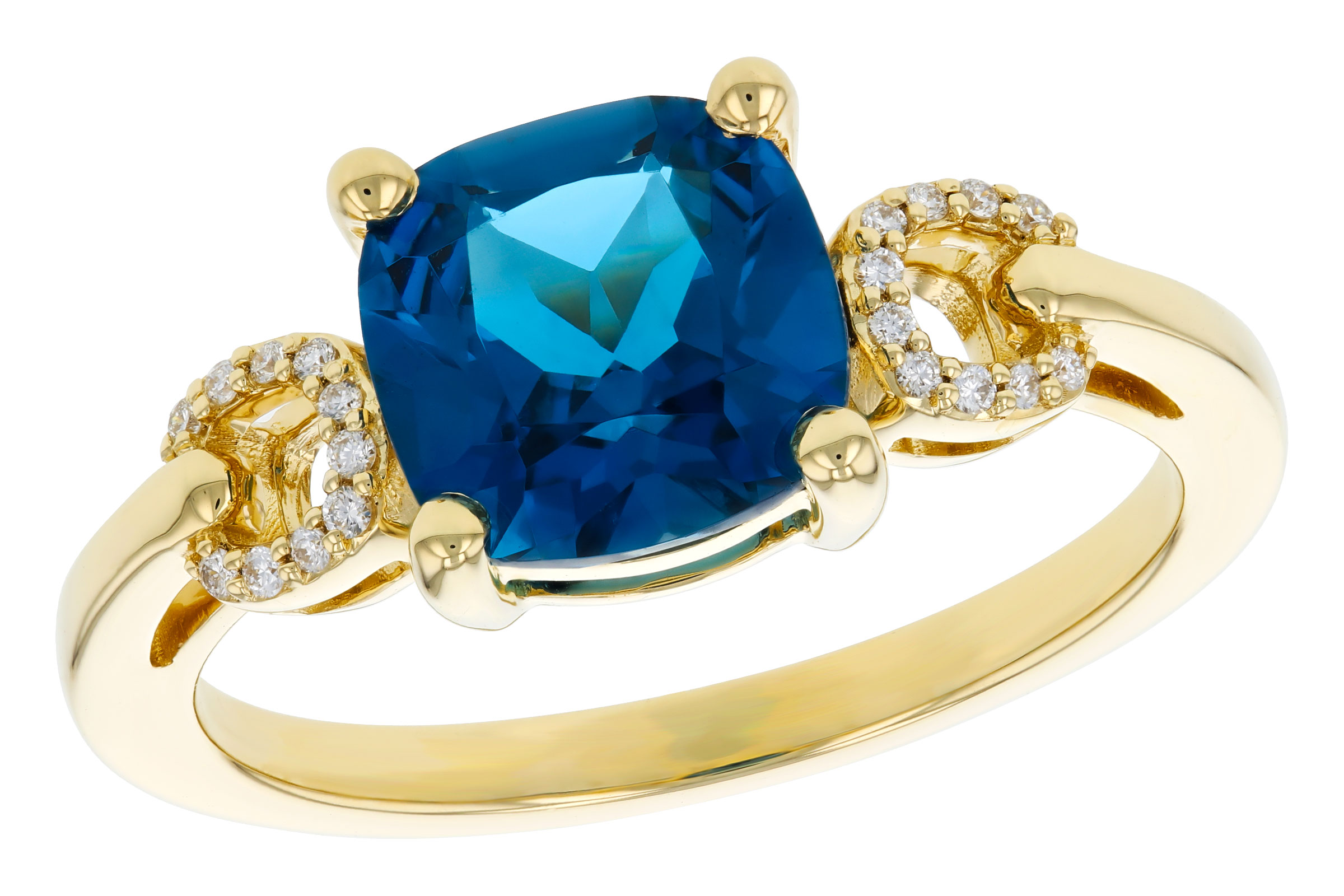 E321-66309: LDS RG 2.16 LONDON BLUE TOPAZ 2.21 TGW (8MM LBT)