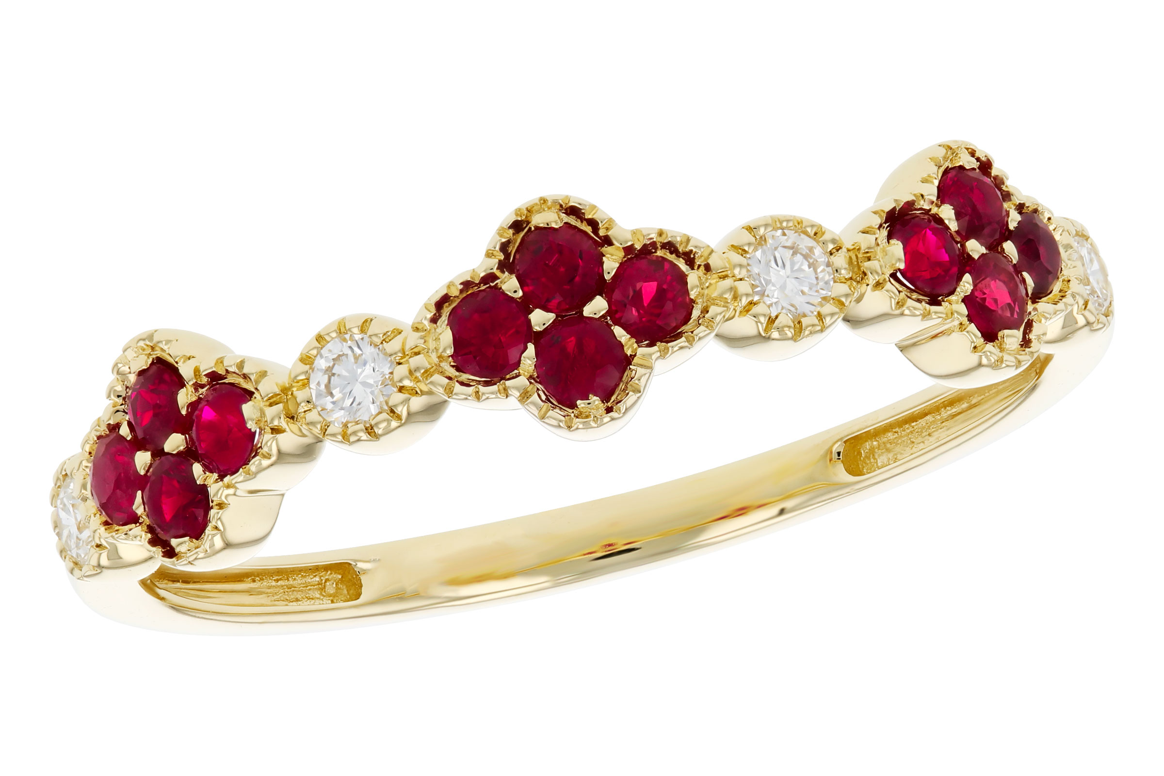 E321-67200: LDS WED RG .22 TW RUBY .30 TGW