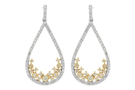 F233-53545: EARR .31 YELLOW DIAS .75 TW