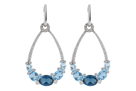 F234-39945: EARR 3.75 BLUE TOPAZ 4.17 TGW