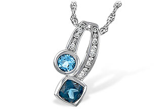F235-36345: NECKLACE .91 TW BLUE TOPAZ 1.04 TGW