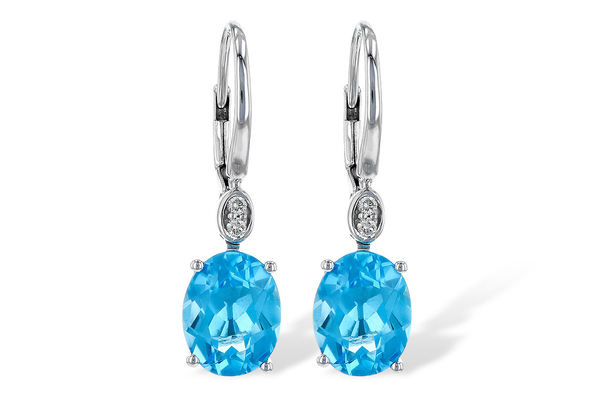 F236-27182: EARR 3.70 TW BLUE TOPAZ 3.75 TGW (9x7MM BT)