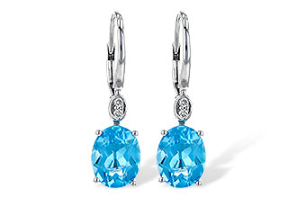 F236-27182: EARR 3.70 TW BLUE TOPAZ 3.75 TGW (9x7MM BT)