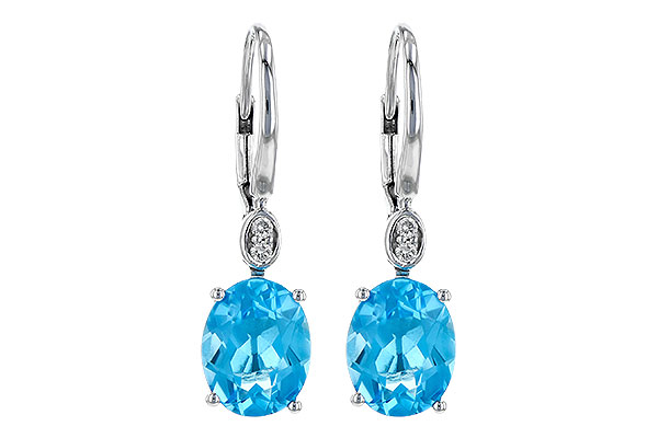F236-27182: EARR 3.70 TW BLUE TOPAZ 3.75 TGW (9x7MM BT)