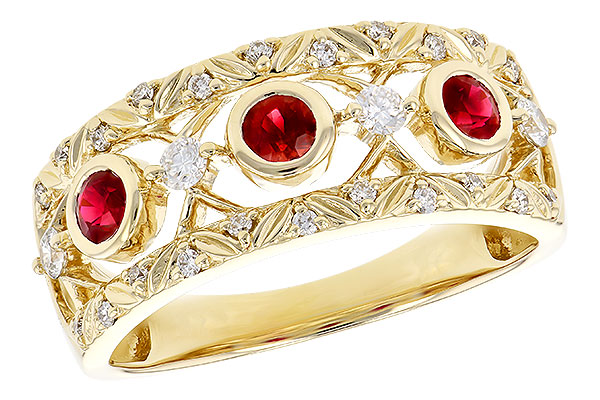 F318-98118: LDS WED RG .40 RUBY .63 TGW