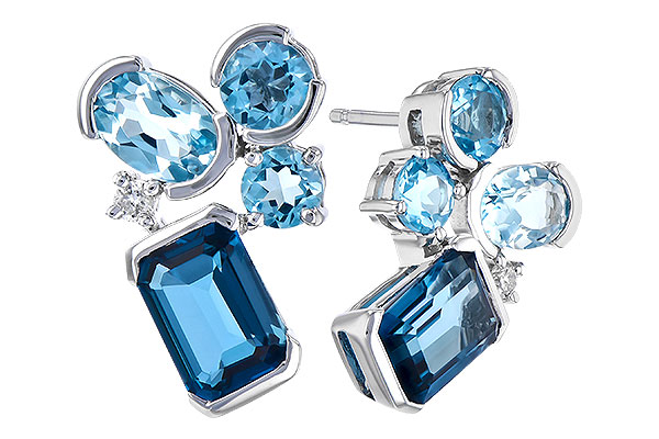 F318-98145: EARR 4.15 BLUE TOPAZ TW 4.19 TGW