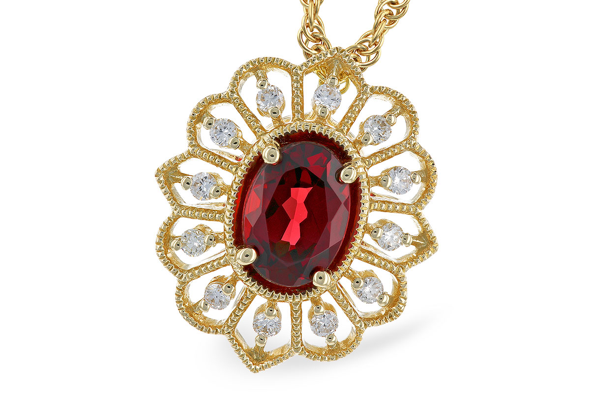 F319-85445: NECK .80 GARNET .92 TGW (7x5MM GAR)