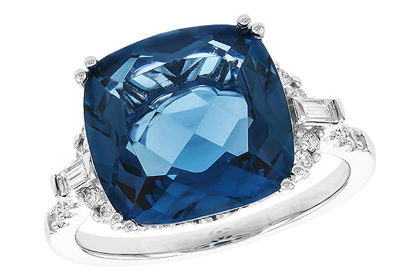 F319-86345: LDS RG 9.00 LONDON BLUE TOPAZ 9.25 TGW (12MM LBT)