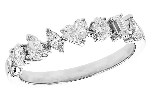 F319-87236: LDS DIA WED RG .69 TW FANCY CUT DIAS