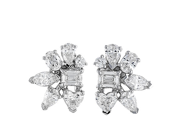 F319-89045: EARRINGS .90 TW FANCY CUT DIAS