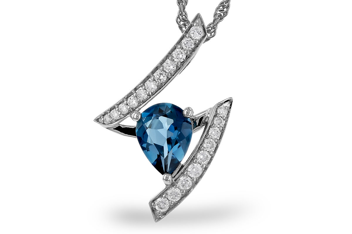 F320-74482: NECK 1.04 LONDON BLUE TOPAZ 1.23 TGW (8x6MM)