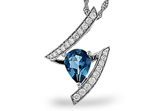 F320-74482: NECK 1.04 LONDON BLUE TOPAZ 1.23 TGW (8x6MM)