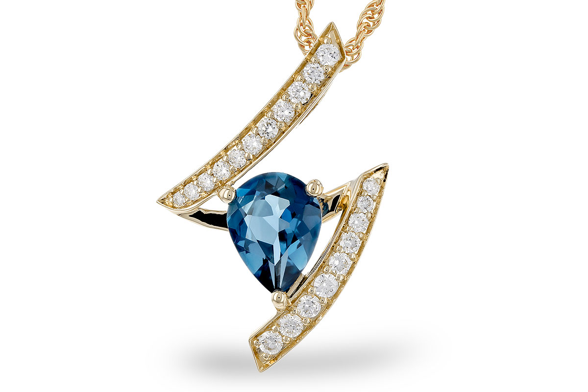 F320-74482: NECK 1.04 LONDON BLUE TOPAZ 1.23 TGW (8x6MM)